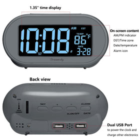 DreamSky alarm clock bedside design keeps your nightstand organized.