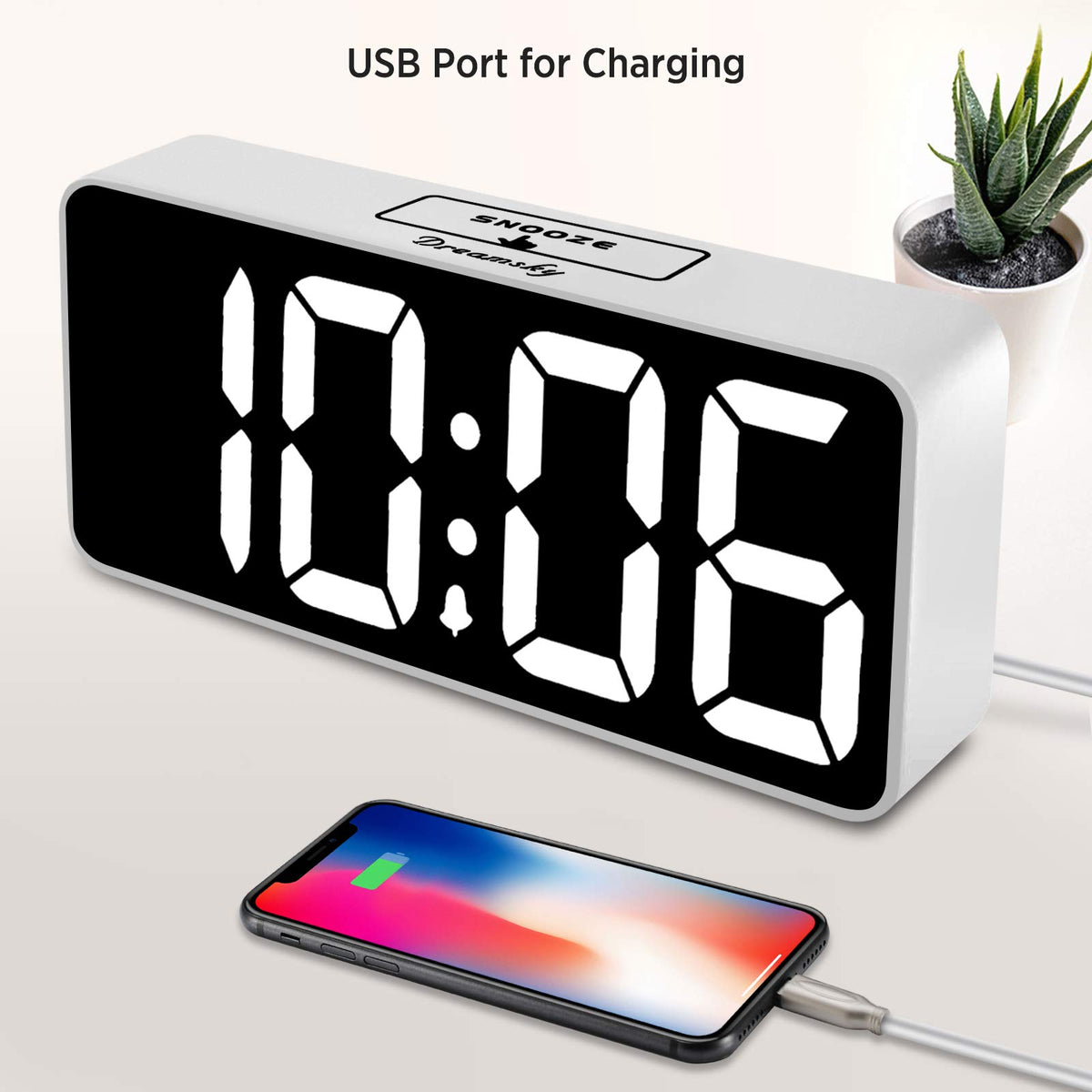 DreamSky alarm with snooze and volume controls for personalized wake-up
