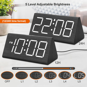 DreamSky alarm clock with top Snooze button and adjustable volume.