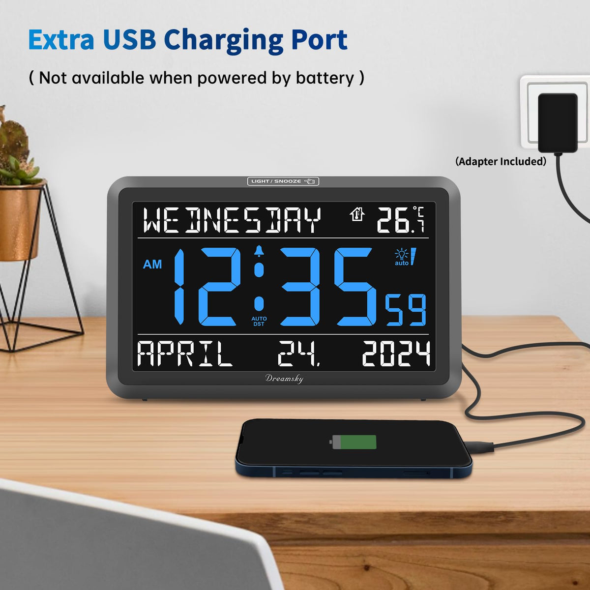 DreamSky clock supports auto daylight saving time adjustments.