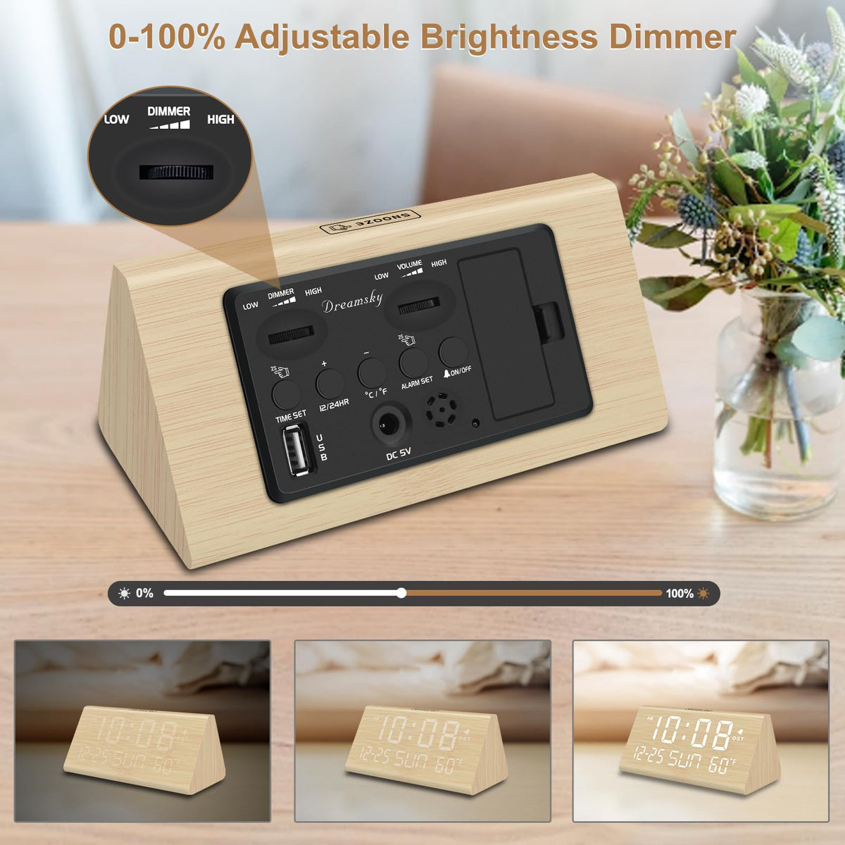 DreamSky auto DST adjusts time to daylight saving.