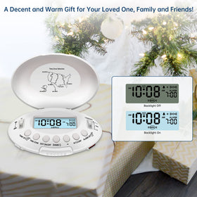 DreamSky backlit display helps check time at night without disturbance