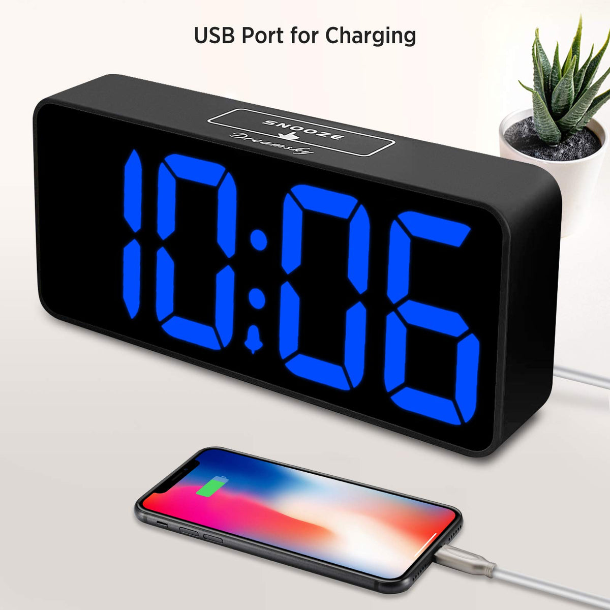 DreamSky battery backup preserves time and alarm settings during outages
