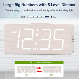 DreamSky bedside table with USB port for convenient multi-device charging.