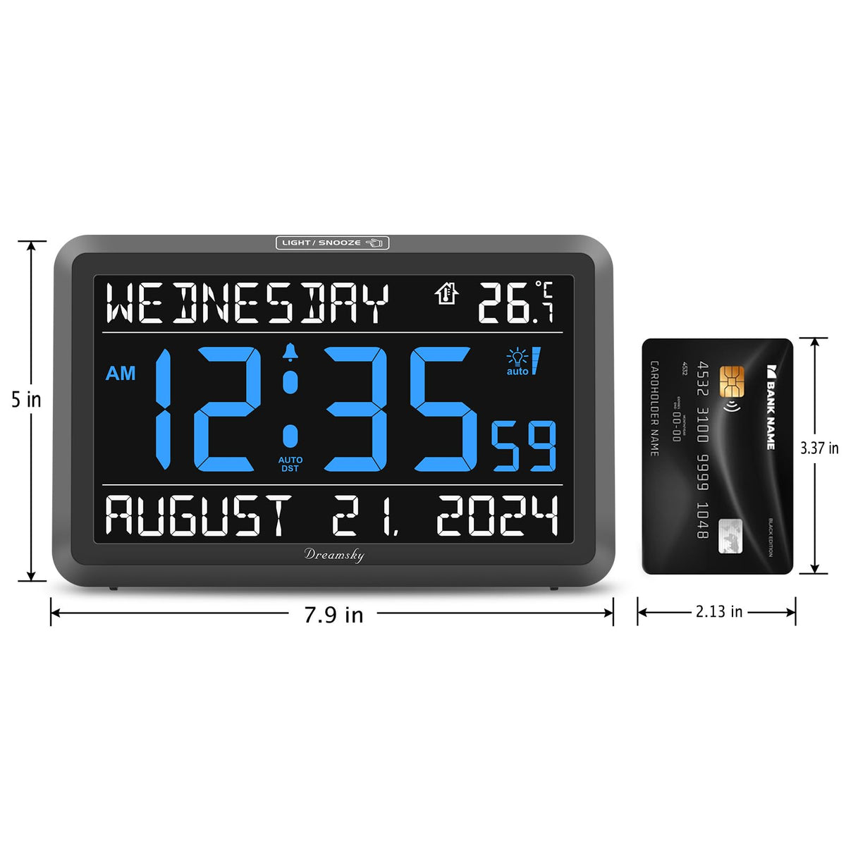 DreamSky compact desk clock doubles as decor and a practical gift.