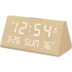 DreamSky digital alarm clock bedside display shows time and date clearly.