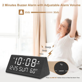 DreamSky clock with USB port provides convenient bedside charging.