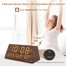 DreamSky alarm with brightness control for comfortable night viewing.