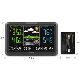 DreamSky weather station compact indoor/outdoor thermometer for flexible placement.