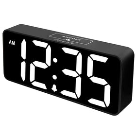 DreamSky alarm clock with large display and jumbo digits shows time from across the room