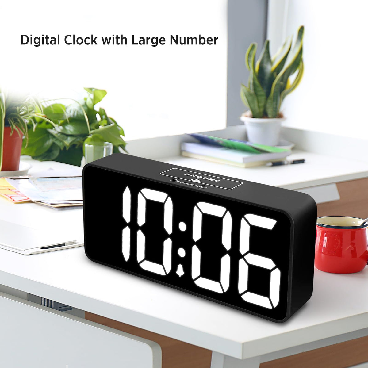 DreamSky outlet-powered clock with battery backup preserves settings during outages