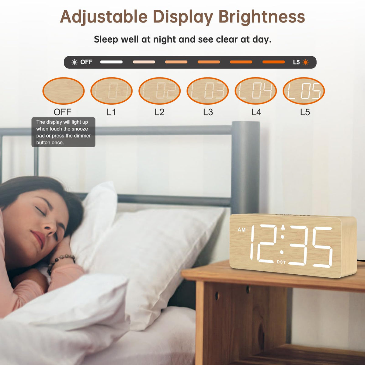 DreamSky plug-in clock provides a stable time display in any room.