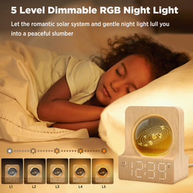 DreamSky dimmable brightness control with five levels for easy reading