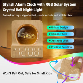 DreamSky RGB night light displays vibrant colors for a cozy bedroom ambiance