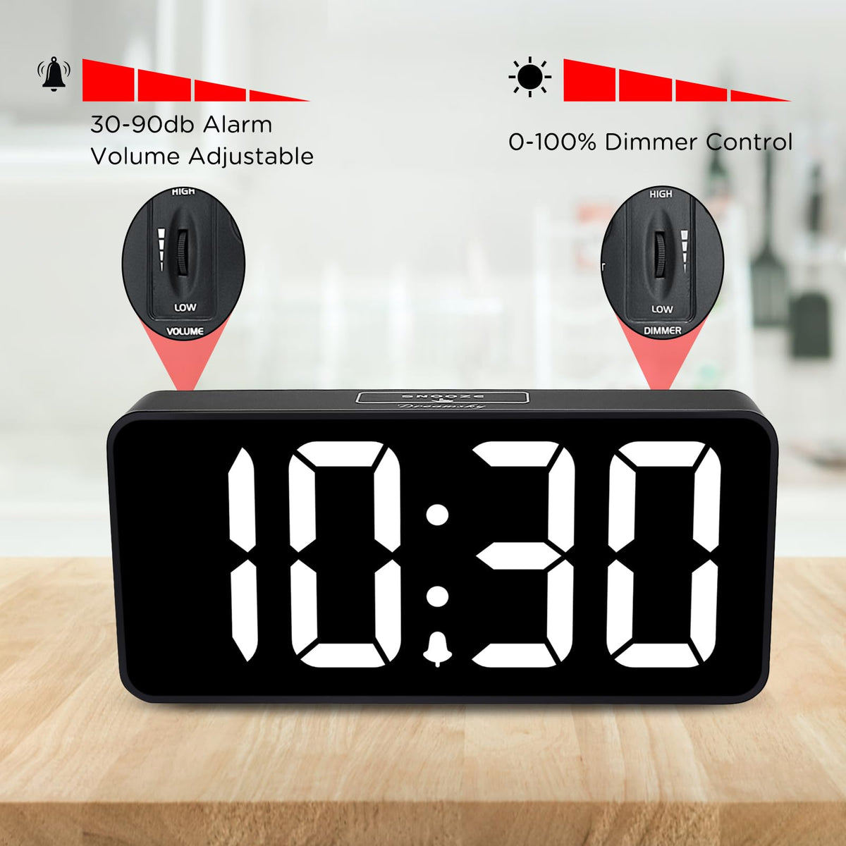 DreamSky USB port for convenient bedside device charging