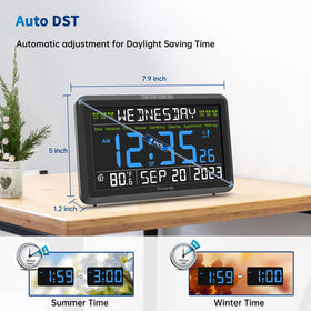 DreamSky clock includes USB port and battery backup for reliability.