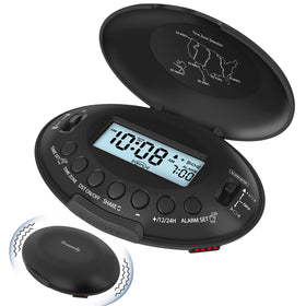 DreamSky vibrating alarm clock, front view with clear display for quick time reading