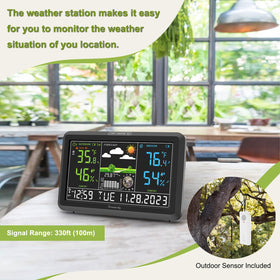 DreamSky atomic clock keeps precise time and DST automatically for hassle-free scheduling.
