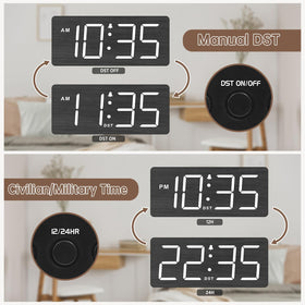 DreamSky clock demonstrating DST and 12/24 time formats