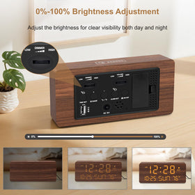 DreamSky wooden clock adds natural decor to bedroom, living room, or office
