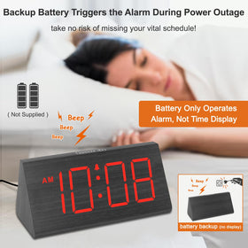 DreamSky alarm clock with battery backup keeps reminders during power outages.