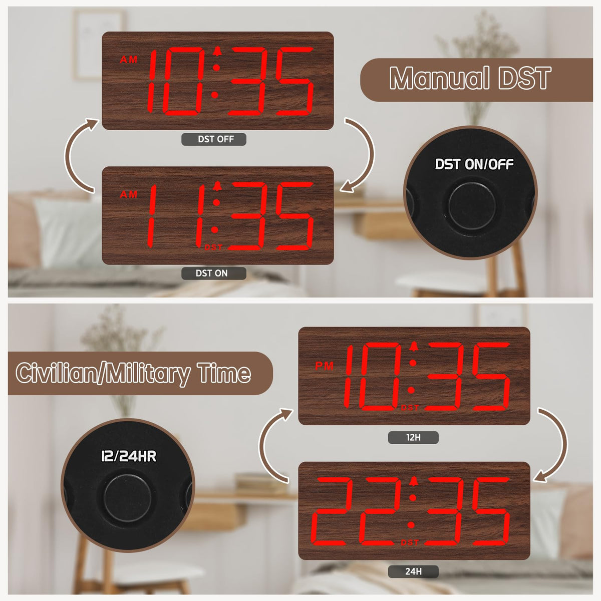 DreamSky plug-in design shown on a nightstand in living room.