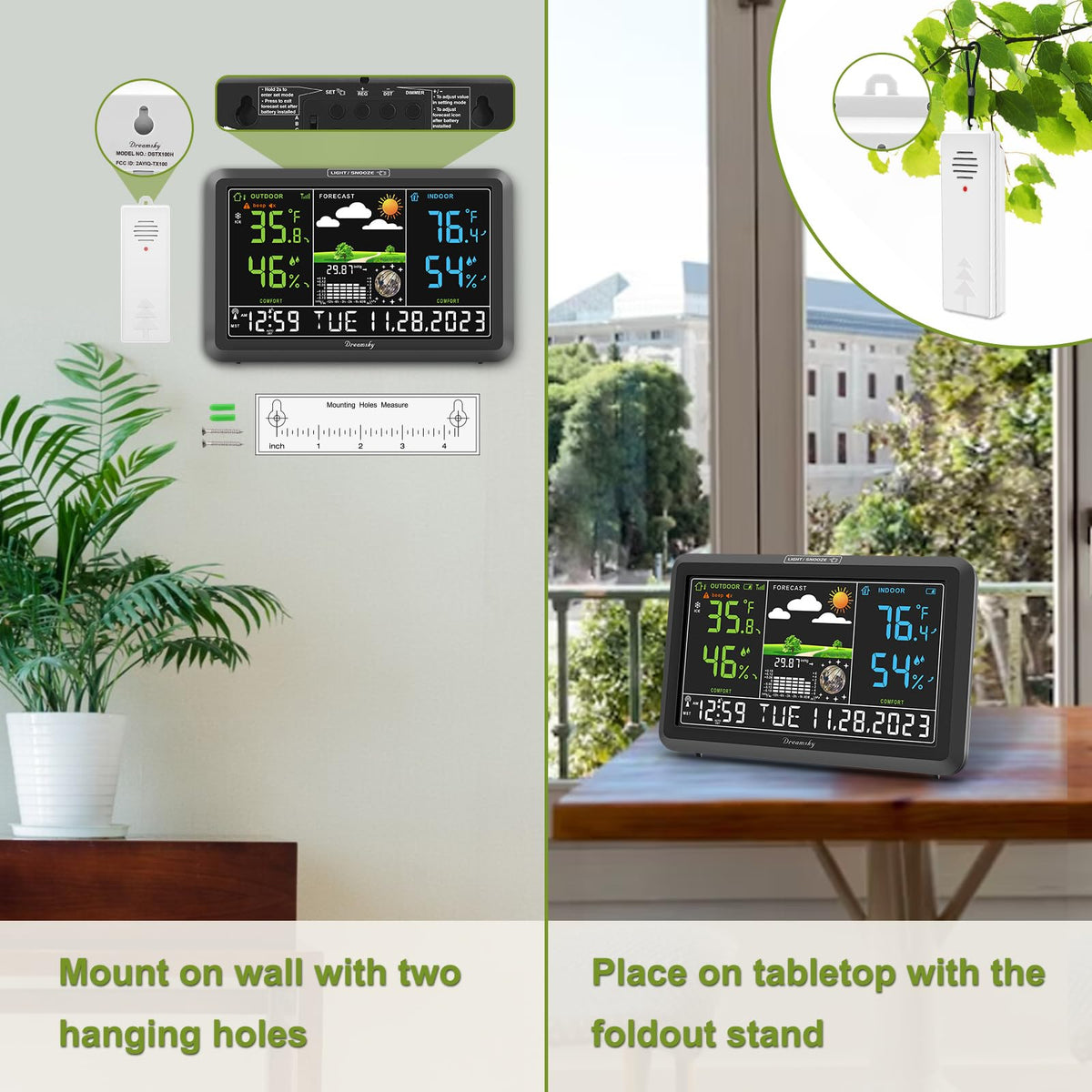 DreamSky WWVB clock auto adjusts for daylight saving time.