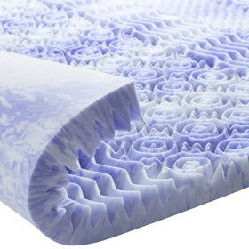 Dreamsmith 3-inch 7-zone queen topper providing targeted support for all sleeping positions.