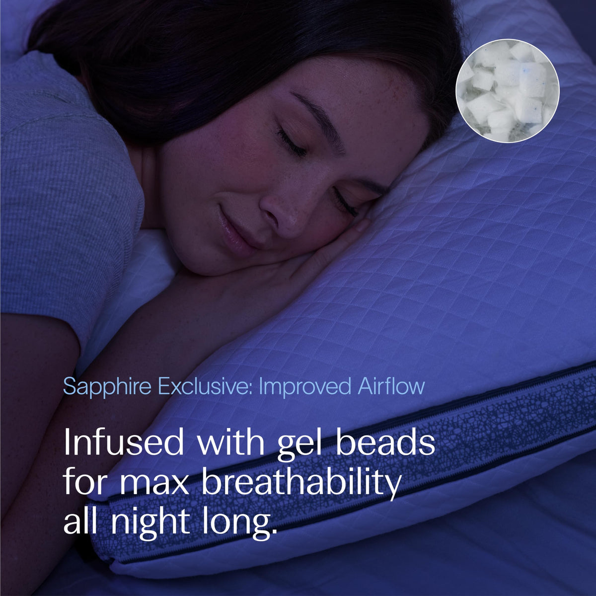 DreamyBlue pillow includes a free fill bag for customization