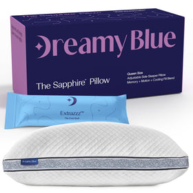 DreamyBlue Sapphire Pillow with adjustable loft for side sleepers