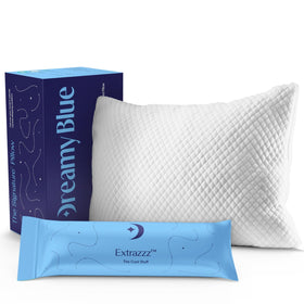 DreamyBlue Signature Pillow demonstrates adjustable loft for customizable support during night-long rest
