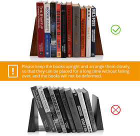 DRELIFAM bookends organize a desk with books and records for a tidy shelf.