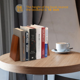 DRELIFAM bookends measure 7 inches tall by 4.7 inches wide for large volumes.