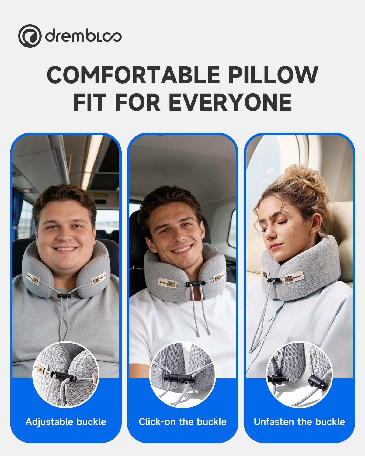 Drembloo breathable memory foam keeps you cooler on flights