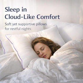 Drevia King Size Pillow loft remains visible to illustrate lasting fluff