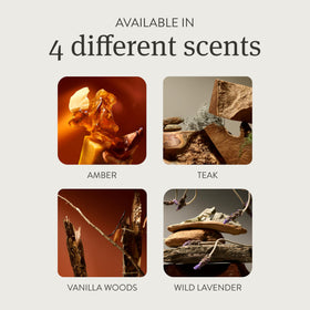 Drift Teak diffuser packaging detail highlights premium home fragrance.