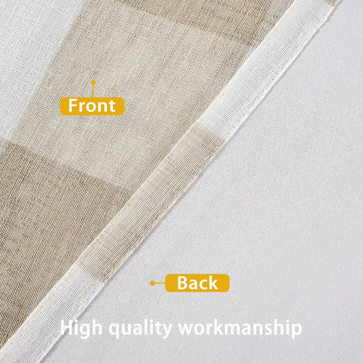 DriftAway farmhouse checkered drapes showing precise pattern alignment