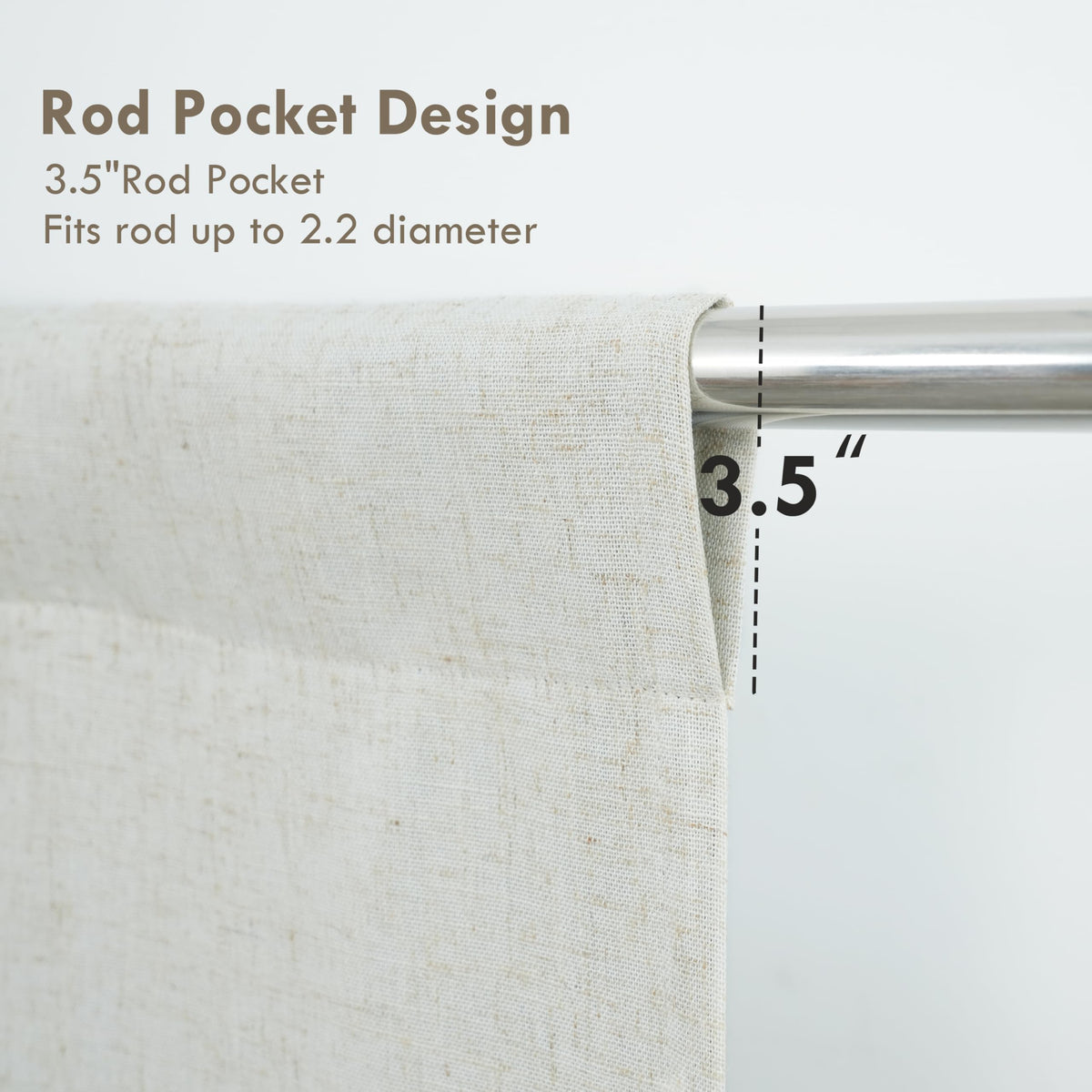 DriftAway fully lined linen curtain offers soft texture and privacy