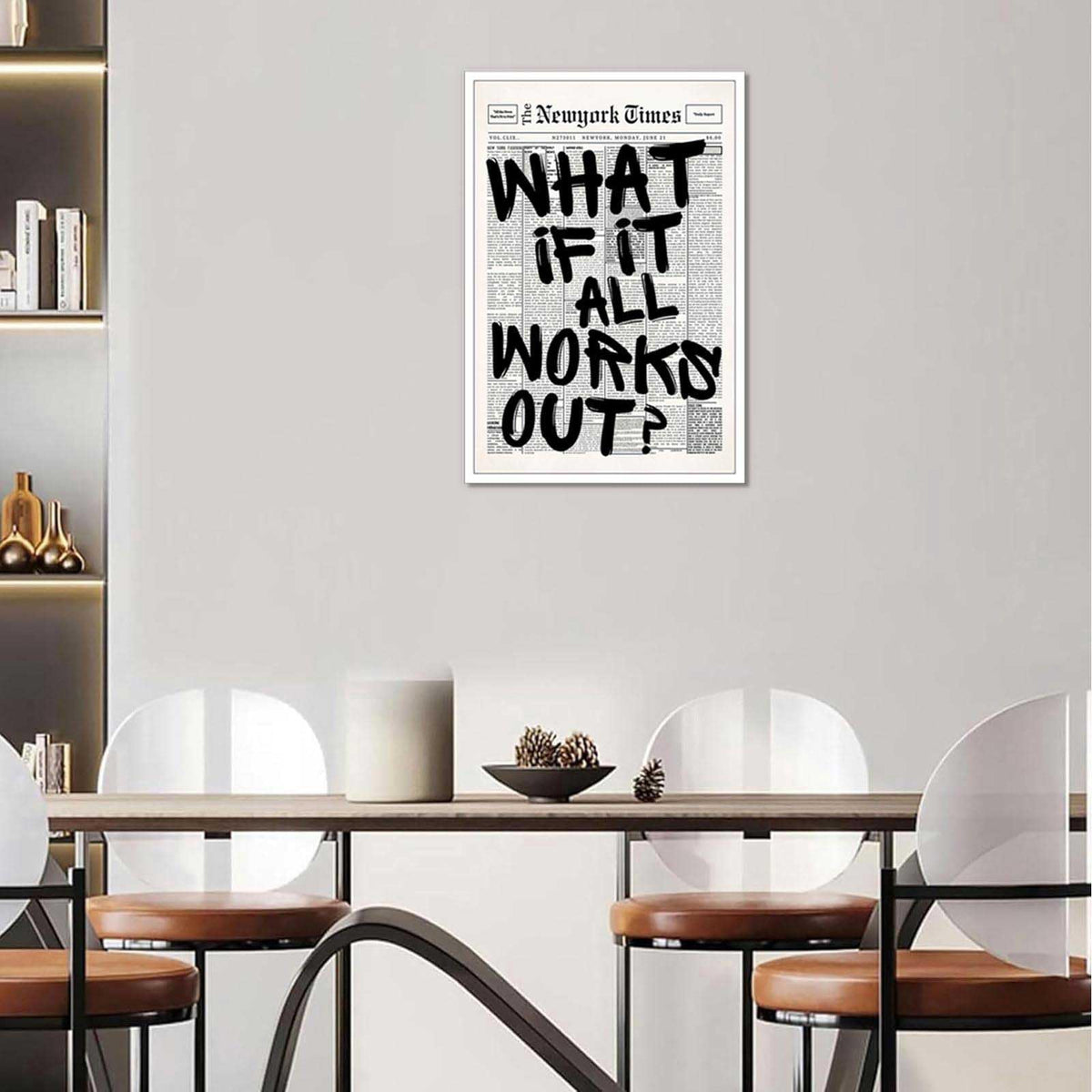 Drimiler What If It All Works Out quote adds positive home office ambiance.