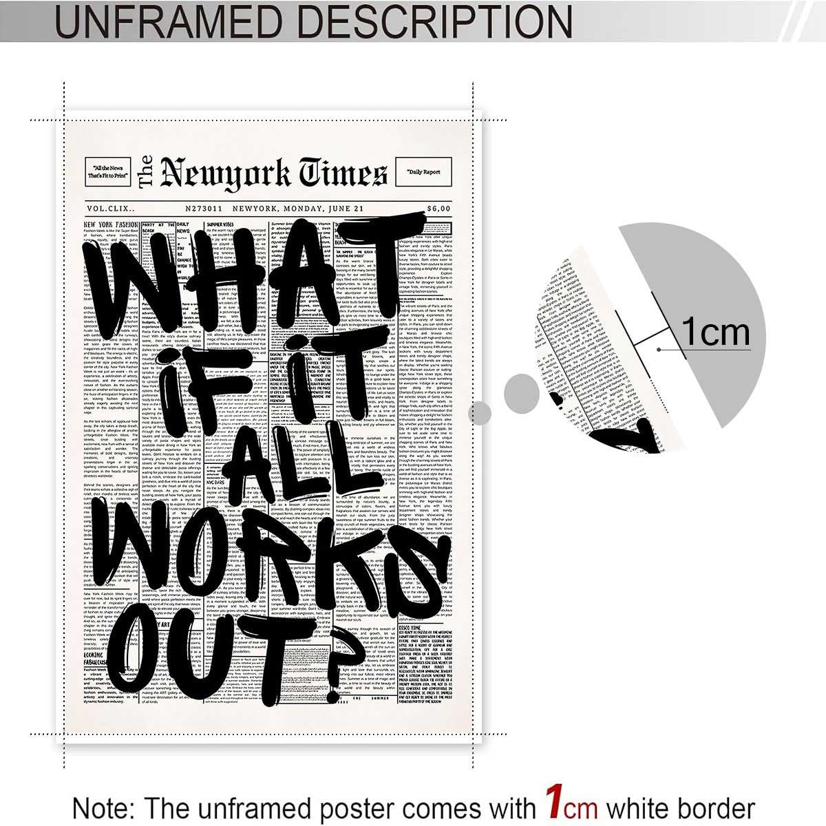 Drimiler retro black and white poster elevates living spaces with classic typography.
