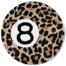 Dripykiaa cheetah-8-ball rug round 24in adds bold style to bedrooms