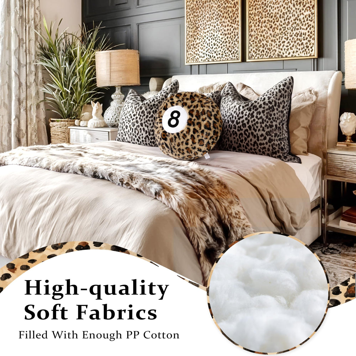 Dripykiaa round 14-inch pillow offers cozy lounging on beds and couches.