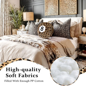 Dripykiaa round 14-inch pillow offers cozy lounging on beds and couches.