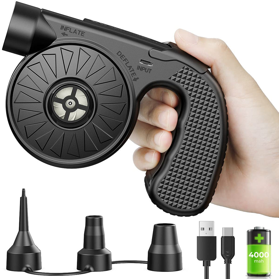 Dr.meter air pump in gun shape for quick, stable inflation of inflatables