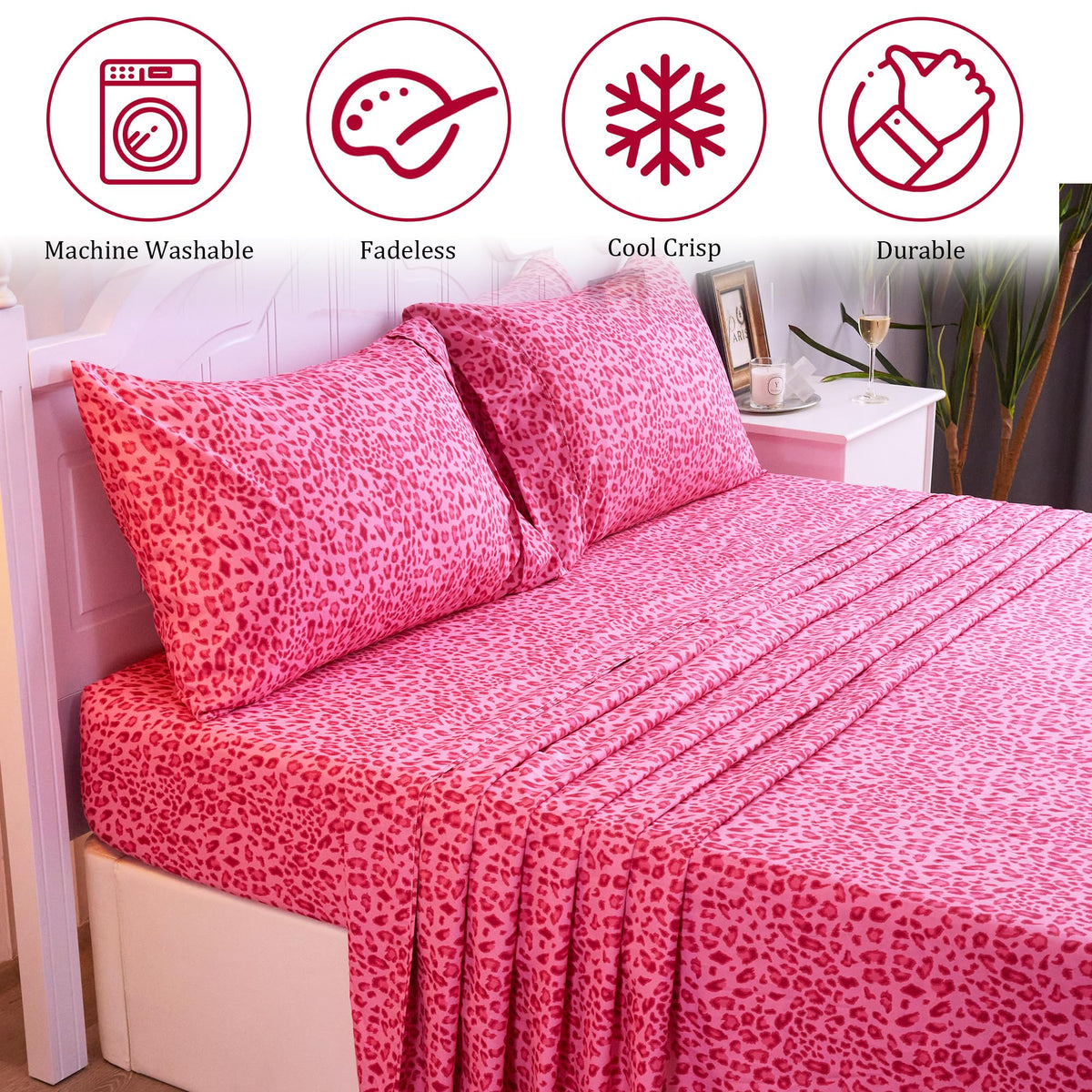 Drozeeo 15-inch deep pocket keeps sheets snug on a queen mattress.