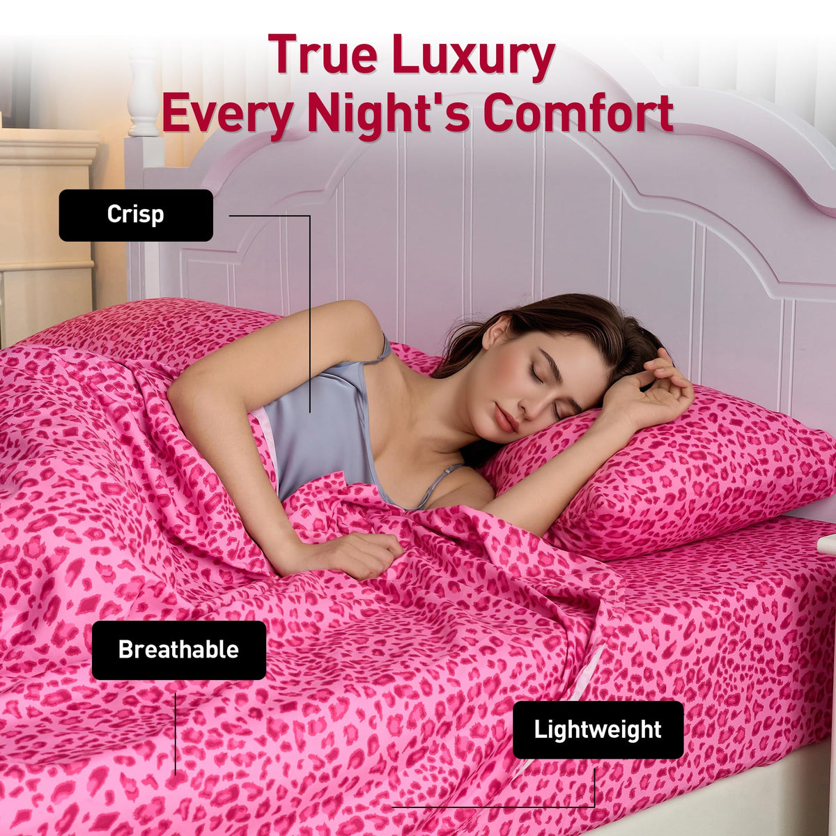 Drozeeo elastic corner straps show non-slip stability on a mattress.
