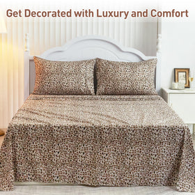 Drozeeo leopard-pattern close-up highlights soft microfiber texture