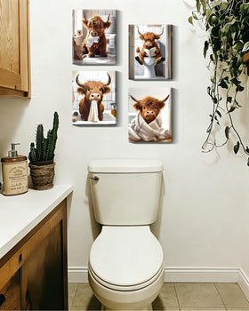 Drsoum Highland Cow canvas art delivers durable, fade-resistant color