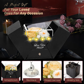 DRTINA real rose with gift box evokes timeless romance and celebration.