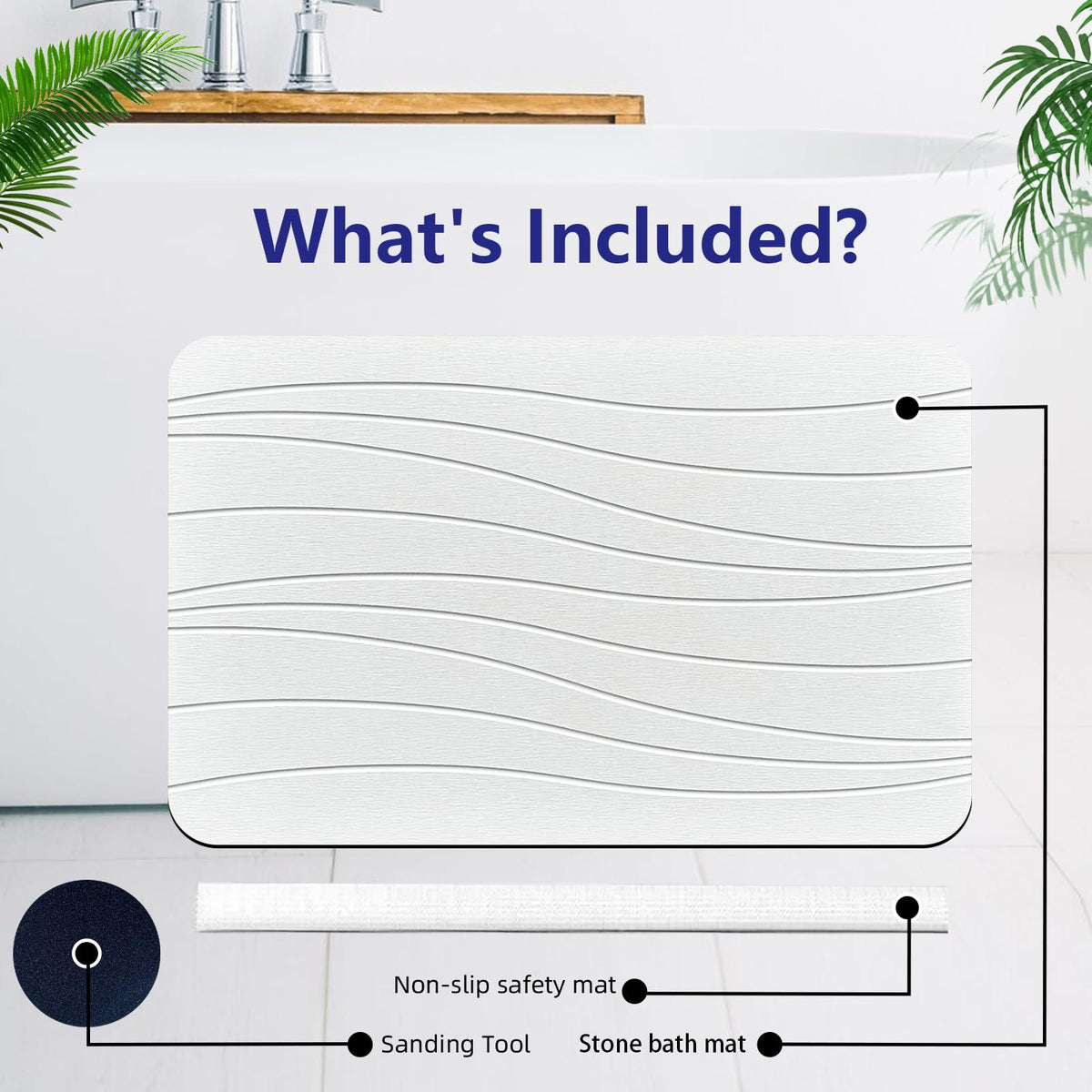 Drvykkn textured surface provides non-slip grip for safe exits from the shower.